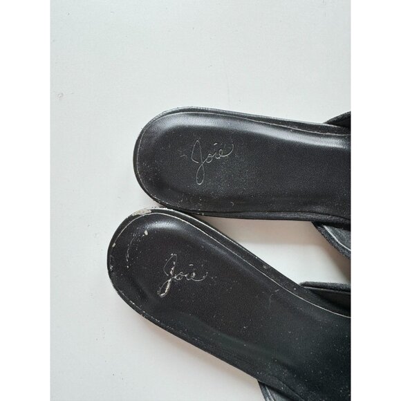 JOIE Aderes Black Suede Leather Studded Pointed Toe Slides Mules Flats, Size 39 - Picture 3 of 15